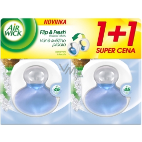 Air Wick Flip & Fresh Svěží prádlo & Bílý šeřík osvěžovač vzduchu 2 x 7 ml