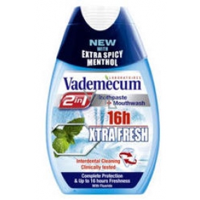 Vademecum Xtra Fresh z2v1 16h zubní pasta a ústní voda v jednom 75 ml