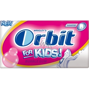 Wrigleys Orbit Kids Bubble Gum žvýkačky bez cukru plátky 14 kusů 27 g