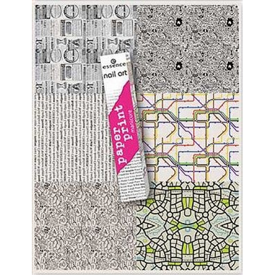 Essence Nail Art Paper Print papírový potisk na nehty 01 Get The News 1 kus