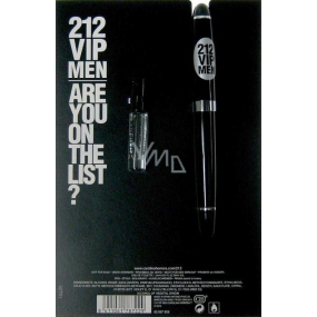 Carolina Herrera 212 VIP Men toaletní voda pro muže 1,5 ml s rozprašovačem + pero, dárková sada