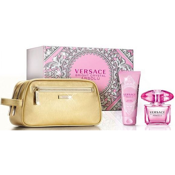Versace Bright Crystal Absolu parfémovaná voda 90 ml + tělové mléko 100 ml + taška, dárková sada