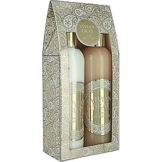 Vivian Gray Sweet Vanilla luxusní tělové mléko 250 ml + sprchový gel 250 ml, kosmetická sada