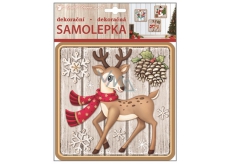 Samolepka plastická srneček 23 x 18 cm