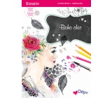Ditipo Třpytivé omalovánky Boho Chic 8 listů 21 x 30 cm