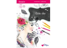 Ditipo Třpytivé omalovánky Boho Chic 8 listů 21 x 30 cm