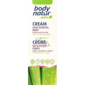 Body Natur Sensitive Aloe Vera a Arganový olej depilační tělový krém pro celé tělo 100 ml