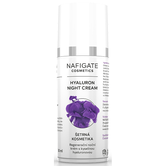 Nafigate Cosmetics Hyaluron regenerační noční krém s kyselinou hyaluronovou, vyhlazuje hluboké i jemné vrásky 50 ml
