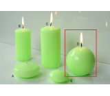 Lima Reflex fosforově zelená svíčka koule 80 mm 1 kus
