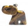 Tygří oko Slon přívěsek přírodní kámen, ručně broušená figurka 3,2x4 cm, kámen slunce a země, přináší štěstí a bohatství