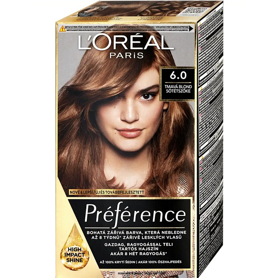 L'Oreál Paris Préférence barva na vlasy 6.0 tmavá blond