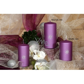 Lima Stars svíčka violet válec 60 x 120 mm 1 kus