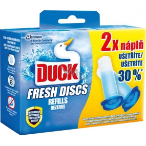 Duck Fresh Discs Mořská vůně WC gel pro hygienickou čistotu a svěžest Vaší toalety náhradní níplň 2x36 ml