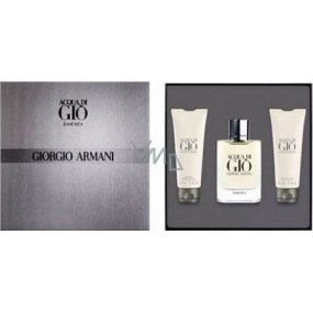 Giorgio Armani Acqua Di Gio Essenza parfémovaná voda 75 ml + sprchový gel 75 ml + balzám po holení 75 ml, dárková sada pro muže