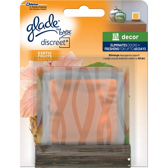 Glade Exotic Fruits Discreet Decor osvěžovač vzduchu sklo 8 g