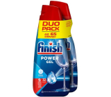 Finish Power Gel gel do myčky pro čistotu a lesk 65 dávek 2 x 650 ml, duopack