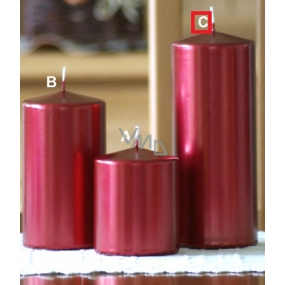 Lima Metal Serie svíčka červená válec 80 x 200 mm 1 kus