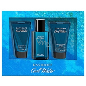 Davidoff Cool Water Men toaletní voda 40 ml + sprchový gel 50 ml + voda po holení 50 ml, dárková sada