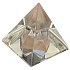 Křišťálová Pyramida v pyramidě 50 mm křišťál - skleněné těžítko, dárková krabička