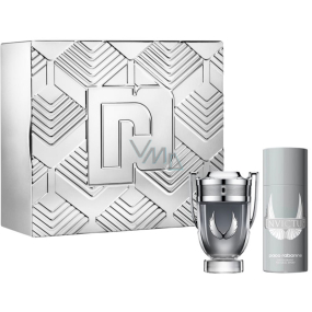 Paco Rabanne Invictus Platinum parfémovaná voda 100 ml + deodorant sprej 150 ml, dárková sada pro muže