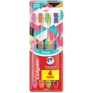 Colgate Twister Design Edition měkký zubní kartáček 4 kusy