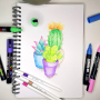 Posca Univerzální sada akrylátových popisovačů 0,9 - 1,3 mm Summer mix teplých tónů 8 kusů PC-3M