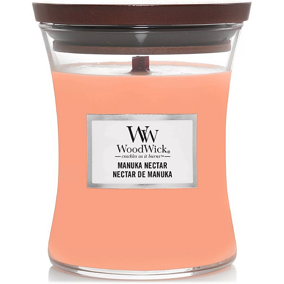WoodWick Manuka Nectar - Nektar manuka vonná svíčka s dřevěným knotem a víčkem sklo střední 275 g
