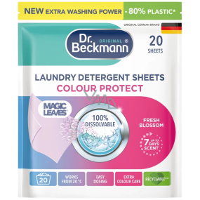 Dr. Beckmann Magic Leaves Color prací ubrousky na barevné prádlo 20 kusů