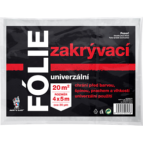 BALTOOL univerzální zakrývací fólie, 30 µ, 20 m², 4 × 5 m