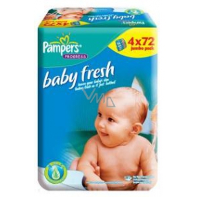 Pampers Fresh vlhčené ubrousky Jumbo Pack 4 x 72 kusů