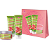 Dermacol Aroma Ritual Rebarbora a Jahody Svěží sprchový gel 250 ml + tělové mléko 200 ml + tělový peeling 200 g, kosmetická sada