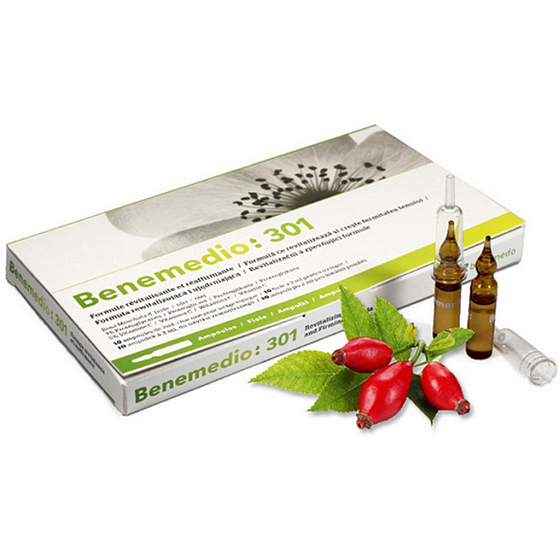 Benemedio 301 Omlazující sérum s Vitamínem C pro obličej a dekolt 10 ampulí 2ml