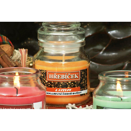 Lima Aroma Dreams Hřebíček aromatická svíčka sklenička s víčkem 120 g