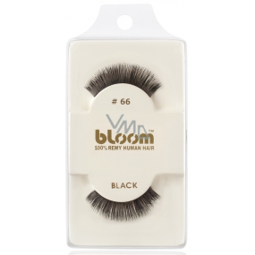 Bloom Natural nalepovací řasy z přírodních vlasů obloučkové černé č. 66 1 pár