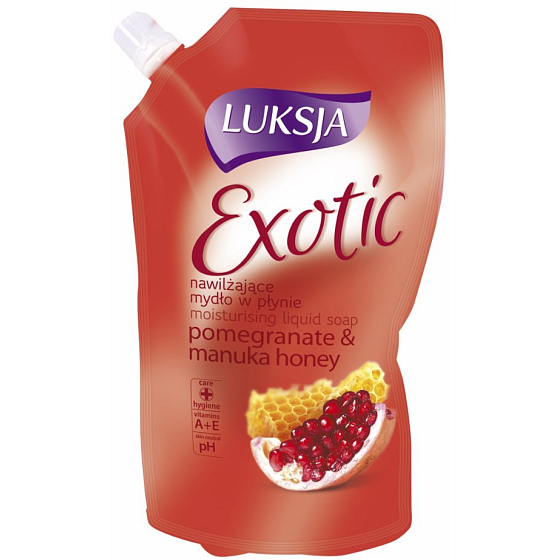 Luksja Exotic Pomegranate & Manuka Honey - Granátové jablko a med tekuté mýdlo náhradní náplň 400 ml