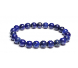 Lapis lazuli náramek elastický přírodní kámen, kulička 8 mm / 16 - 17 cm, kámen harmonie