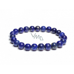 Lapis lazuli náramek elastický přírodní kámen, kulička 8 mm / 16 - 17 cm, kámen harmonie