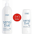 Ziaja Sensitive Skin krémový mycí gel pro citlivou pokožku 400 ml + Sensitive Skin enzymatický peeling pro citlivou pleť 60 ml, duopack
