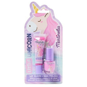 Martinelia Little Unicorn lesk na rty 6 ml + lak na nehty 4 ml, kosmetická sada pro děti