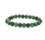 Fuchsite náramek elastický přírodní kámen, kulička 8 mm / 16 - 17 cm, důvěra v sebe, odraz, odvaha