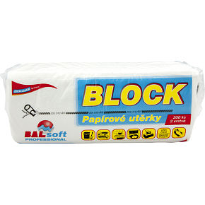 BALsoft Block 2vrstvé papírové utěrky, 200 ks BALsoft Block 2vrstvé papírové utěrky, 200 ks