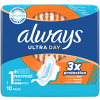 Always Ultra Day Normal hygienické vložky s křidélky 10 kusů