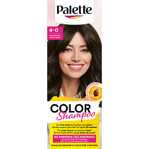 Palette Color Shampoo barva na vlasy 4-0 Tmavě hnědá, 50 ml Palette Color Shampoo barva na vlasy 4-0 Tmavě hnědá, 50 ml