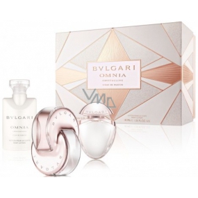 Bvlgari Omnia Crystalline Léau de Parfum parfémovaná voda 60 ml + parfémovaná voda 15 ml + tělové mléko 40 ml, pro ženy dárková sada