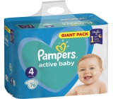 Pampers Active Baby Dry 4 Maxi 9-14 kg jednorázové plenky 76 kusů