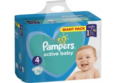 Pampers Active Baby Dry 4 Maxi 9-14 kg jednorázové plenky 76 kusů