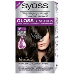 Syoss Gloss Sensation Šetrná barva na vlasy bez amoniaku 2-1 Tmavá čokoláda 115 ml