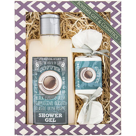 Bohemia Gifts Coffee sprchový gel 200 ml + ručně vyráběné mýdlo 30 g