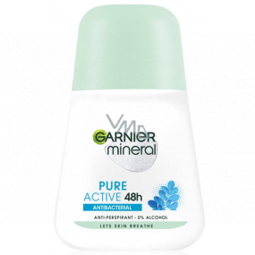 Garnier Mineral Pure Active Antibacterial 48h kuličkový antiperspirant deodorant roll-on pro ženy 50 ml