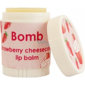 Bomb Cosmetics Jahodový koláč - Strawberry Cheesecake balzám na rty 4,5 g